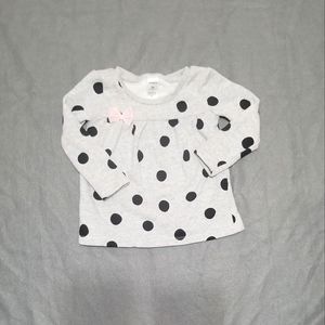 EUC Carter's 2T Long Sleeve Polka Dot shirt